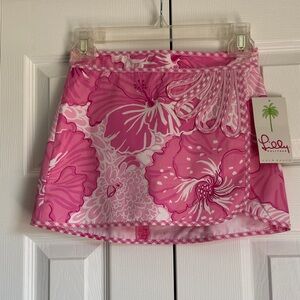 Girl’s Size 8 Lilly Pulitzer Lil Kendall Shell Pink Old World Print Skort.